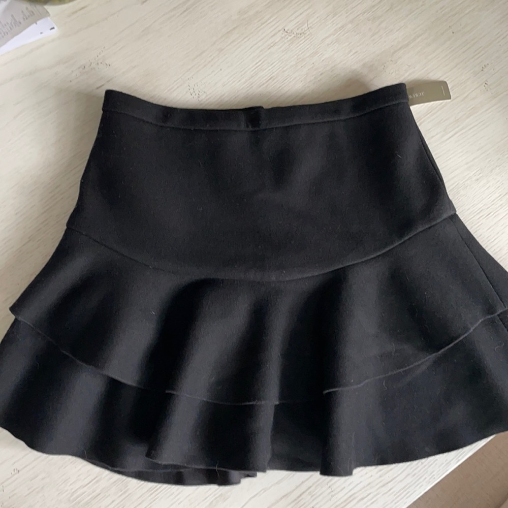 Black wool skirt